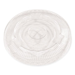 Boardwalk® Crystal-Clear Cold Cup Straw-Slot Lids, Fits 9 oz Squat/12 oz PET Cups, 100/Pack