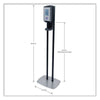 PURELL® CS6 Hand Sanitizer Floor Stand with Dispenser, 1,200 mL, 13.5 x 5 x 28.5, Graphite/Silver Automatic Hand Cleaner Dispensers - Office Ready