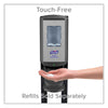PURELL® CS6 Hand Sanitizer Floor Stand with Dispenser, 1,200 mL, 13.5 x 5 x 28.5, Graphite/Silver Automatic Hand Cleaner Dispensers - Office Ready