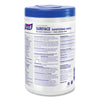 PURELL® Foodservice Surface Sanitizing Wipes, 1-Ply, 10 x 7, Fragrance-Free, White, 110/Canister, 6 Canisters/Carton Cleaner/Detergent Wet Wipes - Office Ready