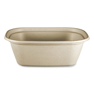 World Centric® Fiber Containers, 48 oz, 8.7 x 6.5 x 3.1, Natural, Paper, 400/Carton Takeout Food Containers - Office Ready