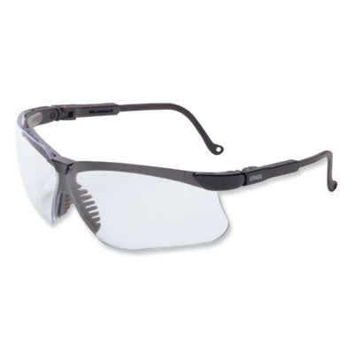 Honeywell Uvex™ Genesis® Safety Eyewear, Black Nylon Frame, Clear Polycarbonate Lens Wraparound Safety Glasses - Office Ready