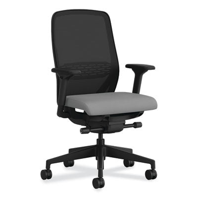 HON® Nucleus® Series Recharge Task Chair, 16.63 to 21.13 Seat Height, Frost Seat, Black Back, Black Base Office Chairs - Office Ready