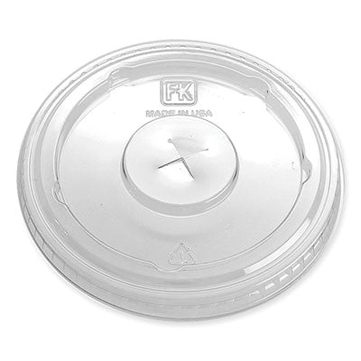 Fabri-Kal® Greenware® Cold Drink Lids, X-Slot, Fits 12 oz to 20 oz Cup, Clear, 1,000/Carton Cold Cup Lids - Office Ready