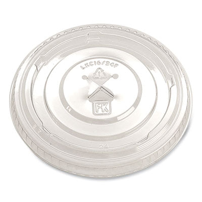 Fabri-Kal® Greenware® Cold Drink Lids, X-Slot, Fits 16 oz to 24 oz Cup, Clear, 1,000/Carton Cold Cup Lids - Office Ready