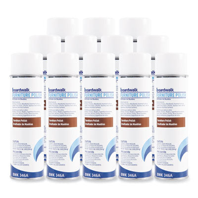 Boardwalk® Furniture Polish, Lemon, 19 oz Aerosol Spray, 12/Carton Wood Polishes/Cleaners - Office Ready