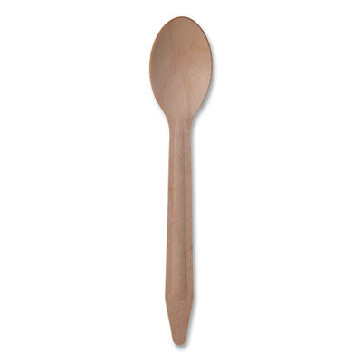 Eco-Products® Wood Cutlery, Spoon, Natural, 500/Carton Disposable Teaspoons - Office Ready