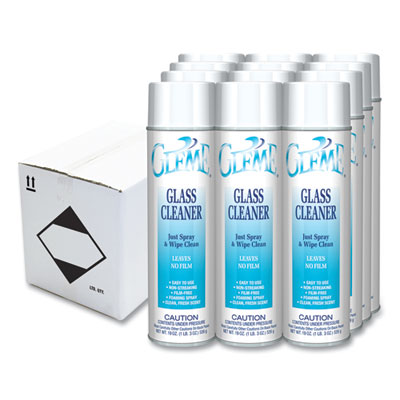 Claire® Gleme Glass Cleaner, Fresh Scent, 19 oz Aerosol Spray, Dozen Glass Cleaners - Office Ready