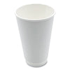 Boardwalk® Paper Hot Cups, Double-Walled, 16 oz, White, 500/Carton Hot Drink Cups, Paper - Office Ready