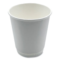 Boardwalk® Paper Hot Cups, Double-Walled, 10 oz, White, 500/Carton Hot Drink Cups, Paper - Office Ready