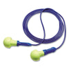 3M™ E·A·R™ Push-Ins™ Single-Use Earplugs, Corded, 28 dB NRR, Blue/Yellow, 200 Pairs Banded Ear Plugs - Office Ready