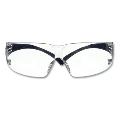 3M™ SecureFit™ Protective Eyewear, 200 Series, Dark Blue Plastic Frame, Clear Polycarbonate Lens Wraparound Safety Glasses - Office Ready
