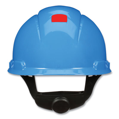 3M™ SecureFit™ H-Series Hard Hats, H-700 Cap with UV Indicator, 4-Point Pressure Diffusion Ratchet Suspension, Blue Hard Hats - Office Ready