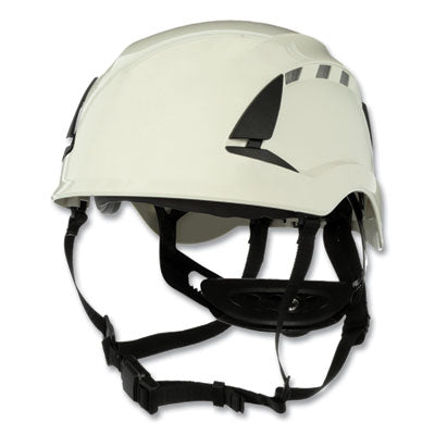 3M™ SecureFit™ X5000 Series Safety Helmets, Vented, 6-Point Pressure Diffusion Ratchet Suspension, White Hard Hats - Office Ready