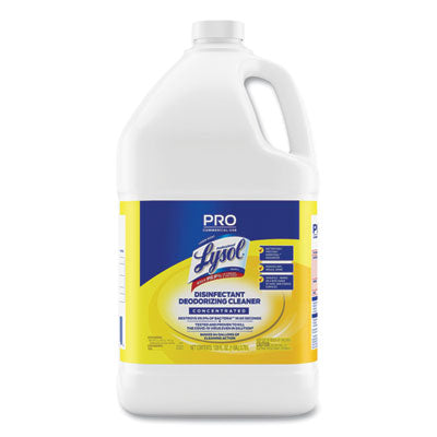 Professional LYSOL® Brand Disinfectant Deodorizing Cleaner Concentrate, Lemon Scent, 128 oz Bottle Disinfectants/Cleaners - Office Ready