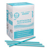 phade™ Marine Biodegradable Straws, 7.75", Ocean Blue, 6,000/Carton Unwrapped Straws - Office Ready