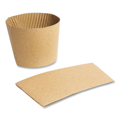Vegware™ Kraft Hot Cup Sleeves, Fits Vegware 89-Series Hot Cups, Kraft, 1,000/Carton