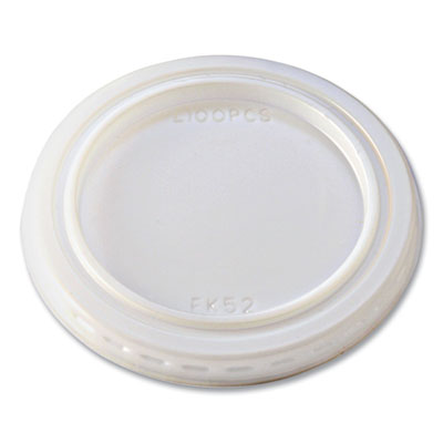 Fabri-Kal® Portion Cup Lids, Fits 1 oz Squat Portion Cups, Clear, 125/Sleeve, 20 Sleeves/Carton Portion Cup Lids - Office Ready