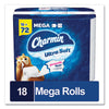 Charmin® Ultra Soft Bathroom Tissue, Mega Roll, Septic Safe, 2-Ply, White, 224 Sheets/Roll, 18 Rolls/Carton High Capacity Roll Bath Tissues - Office Ready