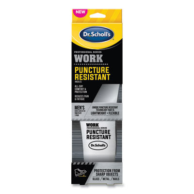 Dr. Scholl's® Professional Series Work Puncture Resistant Insoles for Men, Men's Size 8 to 14, Black Insoles - Office Ready