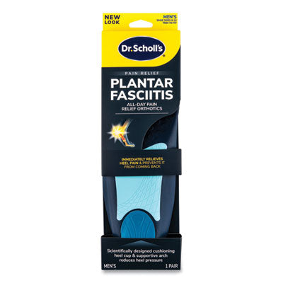 Dr. Scholl's® Plantar Fasciitis All-Day Pain Relief Orthotics for Men, Men Size 8 to 13, Blue Orthotics - Office Ready