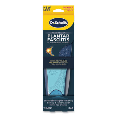 Dr. Scholl's® Plantar Fasciitis All-Day Pain Relief Orthotics for Women, Women Size 6 to 10, Blue Orthotics - Office Ready