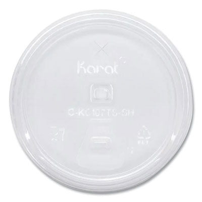 Karat® PET Lids, Strawless Sipper, Fits 32 oz Cold Cups, Clear, 1,000/Carton Cold Cup Lids - Office Ready