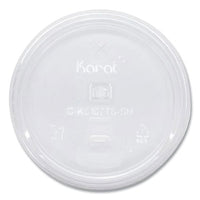 Karat® PET Lids, Strawless Sipper, Fits 32 oz Cold Cups, Clear, 1,000/Carton Cold Cup Lids - Office Ready