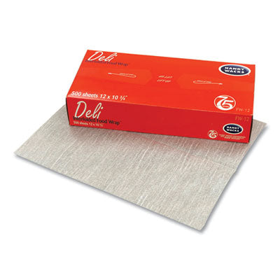 Handy Wacks© Interfolded Food Wrap Deli Sheets, 10.75 x 12, 12/Carton Wax Paper - Office Ready