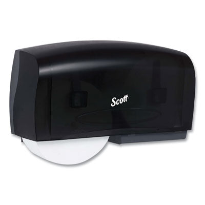 Scott® Essential™ Coreless Twin Jumbo Roll Tissue Dispenser, 20 x 6 x 11, Black Coreless JRT, Twin Toilet Paper Dispensers - Office Ready