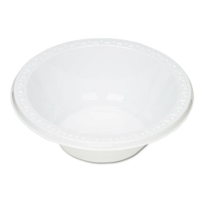 Tablemate® Plastic Dinnerware, Bowls, 12 oz, White, 125/Pack Dinnerware-Bowl, Plastic - Office Ready