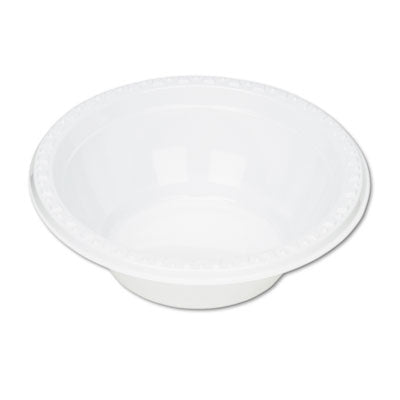 Tablemate® Plastic Dinnerware, Bowls, 5 oz, White, 125/Pack Dinnerware-Bowl, Plastic - Office Ready