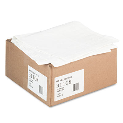 Tatco Paper Table Cover, Embossed Paper with Plastic Liner, 54