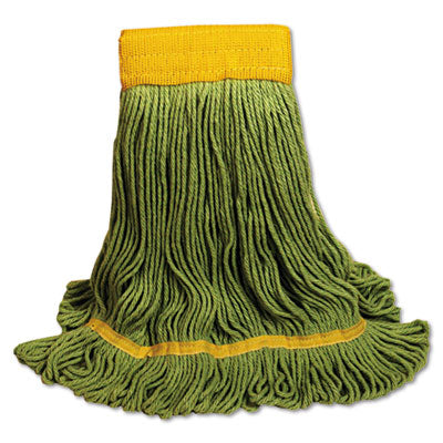 Boardwalk® EcoMop Head, Recycled Fibers, Extra Large Size, Green Mop Heads-Wet - Office Ready
