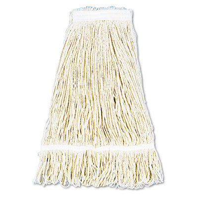 Boardwalk® Pro Loop Web/Tailband Mop Head, Cotton, 24oz, White Mop Heads-Wet - Office Ready