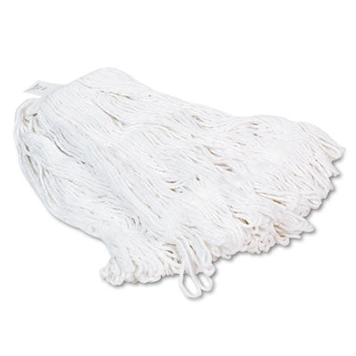 Boardwalk® Pro Loop Web/Tailband Mop Head, Rayon, 24oz, White Mop Heads-Wet - Office Ready