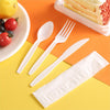 Genuine Joe Fork/Knife/Spoon Utensil Kit , White - 250 / Carton, Heavyweight Disposable Forks - Office Ready