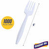 Genuine Joe Individually Wrapped Fork, Fork - Disposable - White - 1000 / Carton Medium-weight Disposable Forks - Office Ready
