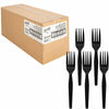 Genuine Joe Heavyweight Fork, Fork - Disposable - Textured - Black - 1000 / Carton Disposable Forks - Office Ready