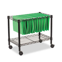 Alera® Rolling File Cart, Metal, 1 Shelf, 1 Bin, 24