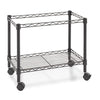 Alera® Rolling File Cart, Metal, 1 Shelf, 1 Bin, 24" x 14" x 21", Black Filing Carts - Office Ready