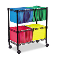 Alera® Rolling File Cart, Metal, 1 Shelf, 3 Bins, 26