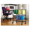 Alera® Rolling File Cart, Metal, 1 Shelf, 3 Bins, 26" x 14" x 29.5", Black Filing Carts - Office Ready