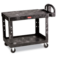 Rubbermaid® Commercial Flat Shelf Utility Cart, Plastic, 2 Shelves, 500 lb Capacity, 25.25