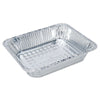HFA® Aluminum Oblong Containers, 1 lb, 4.56 x 5.56 x 1.63, Silver, 1,000/Carton Takeout Food Containers - Office Ready