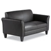 Alera® Alera® Reception Lounge Sofa Series, Two-Cushion Loveseat, 55.5" x 31.5" x 33.07", Black Loveseats & Two-Seat Settees - Office Ready