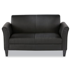 Alera® Alera® Reception Lounge Sofa Series, Two-Cushion Loveseat, 55.5" x 31.5" x 33.07", Black