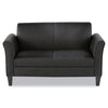 Alera® Alera® Reception Lounge Sofa Series, Two-Cushion Loveseat, 55.5" x 31.5" x 33.07", Black Loveseats & Two-Seat Settees - Office Ready