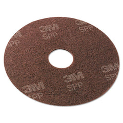 Scotch-Brite™ Surface Preparation Pad, 13" Diameter, Maroon, 10/Carton