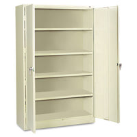 Tennsco Assembled Jumbo Steel Storage Cabinet, 48w x 24d x 78h, Putty Office & All-Purpose Storage Cabinets - Office Ready
